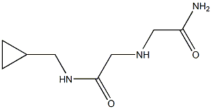 2-[(carbamoylmethyl)amino]-N-(cyclopropylmethyl)acetamide Struktur