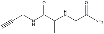 2-[(carbamoylmethyl)amino]-N-(prop-2-yn-1-yl)propanamide Struktur