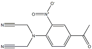 2-[(cyanomethyl)(4-acetyl-2-nitrophenyl)amino]acetonitrile Struktur