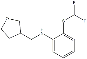 2-[(difluoromethyl)sulfanyl]-N-(oxolan-3-ylmethyl)aniline Struktur