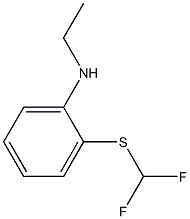 2-[(difluoromethyl)sulfanyl]-N-ethylaniline Struktur