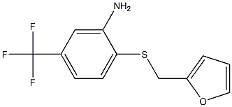 2-[(furan-2-ylmethyl)sulfanyl]-5-(trifluoromethyl)aniline Struktur