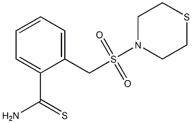 2-[(thiomorpholine-4-sulfonyl)methyl]benzene-1-carbothioamide Struktur