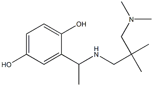 2-[1-({2-[(dimethylamino)methyl]-2-methylpropyl}amino)ethyl]benzene-1,4-diol Struktur