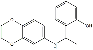 2-[1-(2,3-dihydro-1,4-benzodioxin-6-ylamino)ethyl]phenol Struktur