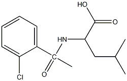 2-[1-(2-chlorophenyl)acetamido]-4-methylpentanoic acid Struktur