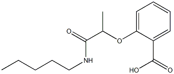 2-[1-(pentylcarbamoyl)ethoxy]benzoic acid Struktur