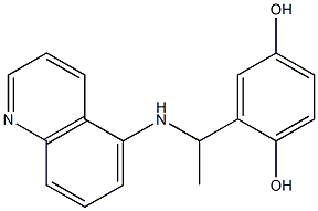 2-[1-(quinolin-5-ylamino)ethyl]benzene-1,4-diol Struktur