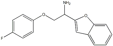 2-[1-amino-2-(4-fluorophenoxy)ethyl]-1-benzofuran Struktur