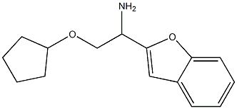 2-[1-amino-2-(cyclopentyloxy)ethyl]-1-benzofuran Struktur