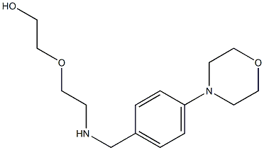 2-[2-({[4-(morpholin-4-yl)phenyl]methyl}amino)ethoxy]ethan-1-ol Struktur