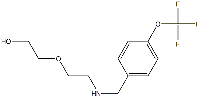 2-[2-({[4-(trifluoromethoxy)phenyl]methyl}amino)ethoxy]ethan-1-ol Struktur