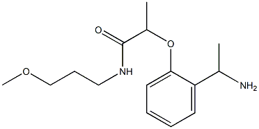 2-[2-(1-aminoethyl)phenoxy]-N-(3-methoxypropyl)propanamide Struktur