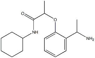 2-[2-(1-aminoethyl)phenoxy]-N-cyclohexylpropanamide Struktur