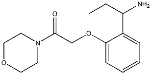 2-[2-(1-aminopropyl)phenoxy]-1-(morpholin-4-yl)ethan-1-one Struktur