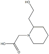 2-[2-(2-hydroxyethyl)piperidin-1-yl]acetic acid Struktur