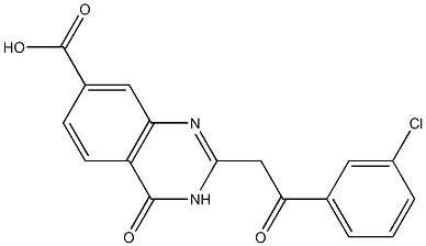 2-[2-(3-chlorophenyl)-2-oxoethyl]-4-oxo-3,4-dihydroquinazoline-7-carboxylic acid Struktur