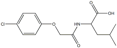 2-[2-(4-chlorophenoxy)acetamido]-4-methylpentanoic acid Struktur