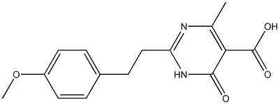 2-[2-(4-methoxyphenyl)ethyl]-4-methyl-6-oxo-1,6-dihydropyrimidine-5-carboxylic acid Struktur