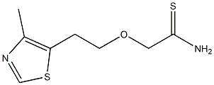 2-[2-(4-methyl-1,3-thiazol-5-yl)ethoxy]ethanethioamide Struktur