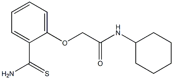 2-[2-(aminocarbonothioyl)phenoxy]-N-cyclohexylacetamide Struktur