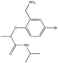 2-[2-(aminomethyl)-4-bromophenoxy]-N-(propan-2-yl)propanamide Struktur