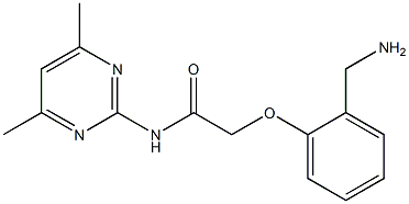 2-[2-(aminomethyl)phenoxy]-N-(4,6-dimethylpyrimidin-2-yl)acetamide Struktur