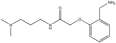 2-[2-(aminomethyl)phenoxy]-N-[3-(dimethylamino)propyl]acetamide Struktur