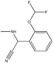 2-[2-(difluoromethoxy)phenyl]-2-(methylamino)acetonitrile Struktur