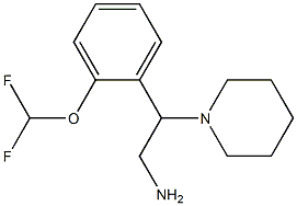 2-[2-(difluoromethoxy)phenyl]-2-(piperidin-1-yl)ethan-1-amine Struktur