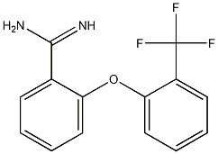 2-[2-(trifluoromethyl)phenoxy]benzene-1-carboximidamide Struktur