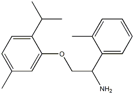 2-[2-amino-2-(2-methylphenyl)ethoxy]-4-methyl-1-(propan-2-yl)benzene Struktur