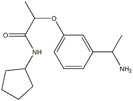 2-[3-(1-aminoethyl)phenoxy]-N-cyclopentylpropanamide Struktur