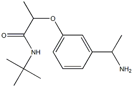 2-[3-(1-aminoethyl)phenoxy]-N-tert-butylpropanamide Struktur