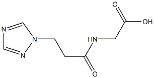 2-[3-(1H-1,2,4-triazol-1-yl)propanamido]acetic acid Struktur