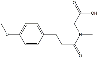 2-[3-(4-methoxyphenyl)-N-methylpropanamido]acetic acid Struktur