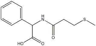 2-[3-(methylsulfanyl)propanamido]-2-phenylacetic acid Struktur