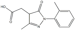 2-[3-methyl-1-(2-methylphenyl)-5-oxo-4,5-dihydro-1H-pyrazol-4-yl]acetic acid Struktur