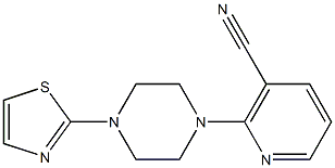 2-[4-(1,3-thiazol-2-yl)piperazin-1-yl]nicotinonitrile Struktur