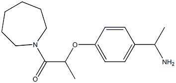 2-[4-(1-aminoethyl)phenoxy]-1-(azepan-1-yl)propan-1-one Struktur