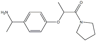 2-[4-(1-aminoethyl)phenoxy]-1-(pyrrolidin-1-yl)propan-1-one Struktur