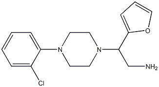 2-[4-(2-chlorophenyl)piperazin-1-yl]-2-(furan-2-yl)ethan-1-amine Struktur