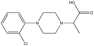 2-[4-(2-chlorophenyl)piperazin-1-yl]propanoic acid Struktur