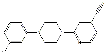 2-[4-(3-chlorophenyl)piperazin-1-yl]isonicotinonitrile Struktur