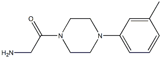 2-[4-(3-methylphenyl)piperazin-1-yl]-2-oxoethanamine Struktur