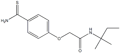 2-[4-(aminocarbonothioyl)phenoxy]-N-(1,1-dimethylpropyl)acetamide Struktur