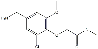 2-[4-(aminomethyl)-2-chloro-6-methoxyphenoxy]-N,N-dimethylacetamide Struktur