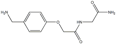 2-[4-(aminomethyl)phenoxy]-N-(2-amino-2-oxoethyl)acetamide Struktur