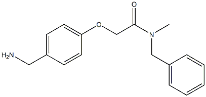 2-[4-(aminomethyl)phenoxy]-N-benzyl-N-methylacetamide Struktur