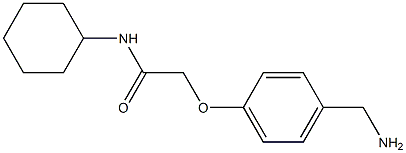 2-[4-(aminomethyl)phenoxy]-N-cyclohexylacetamide Struktur